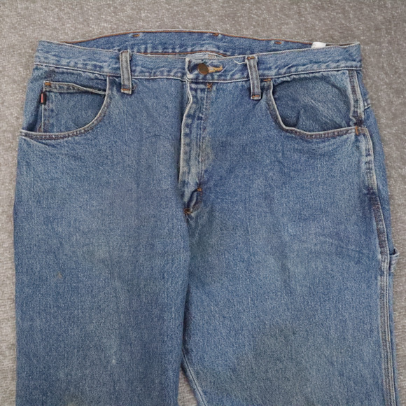 Red Kap Carpenter 36x30 Medium Wash Straight Leg Blue Denim Jeans - Picture 5 of 10